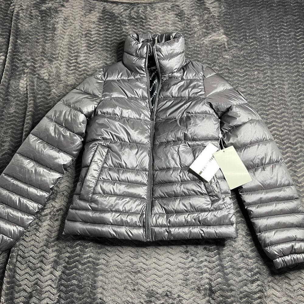DKNY Sport Women's Packable Puffer Jacket Gray Size XS NWT